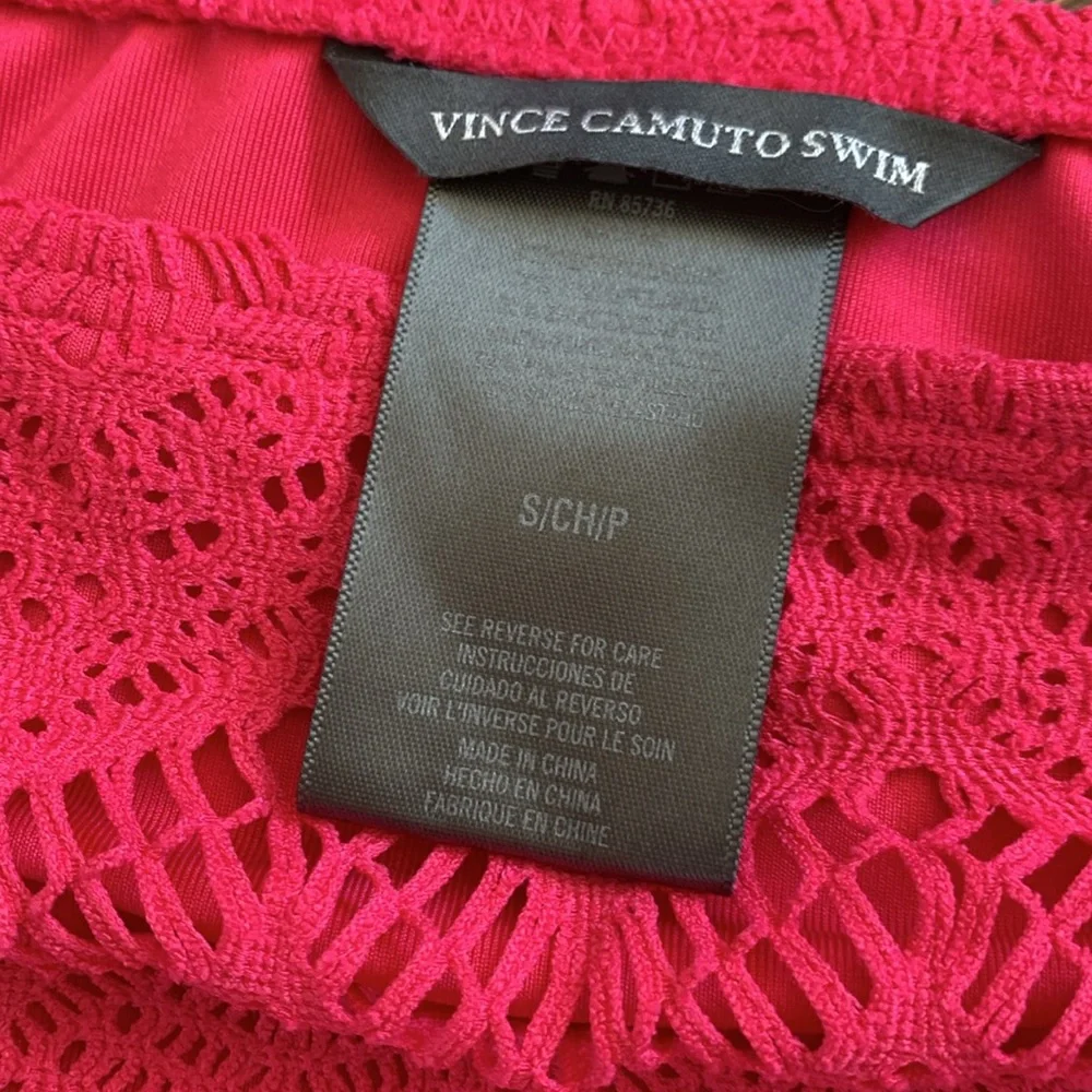 Vince Camuto Vibrant Pink Lace Bikini Bottom